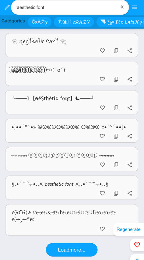 aesthetic fonts